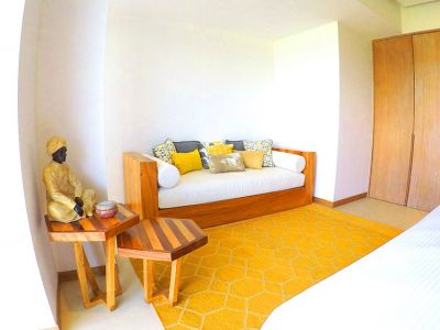 Sofa in bedroom Penthouse Beach Front Peninsula Nuevo Vallarta Mexico