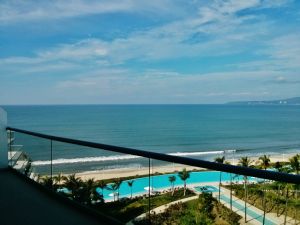 Vista balcón Penthouse en Condominio Península Nuevo Vallarta